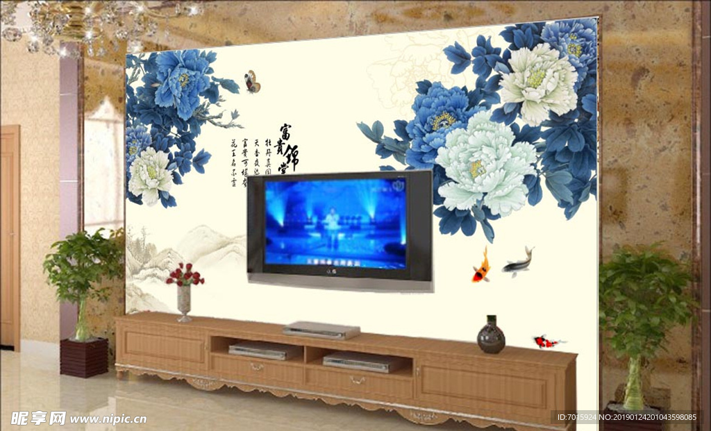 电视背景墙 墙纸