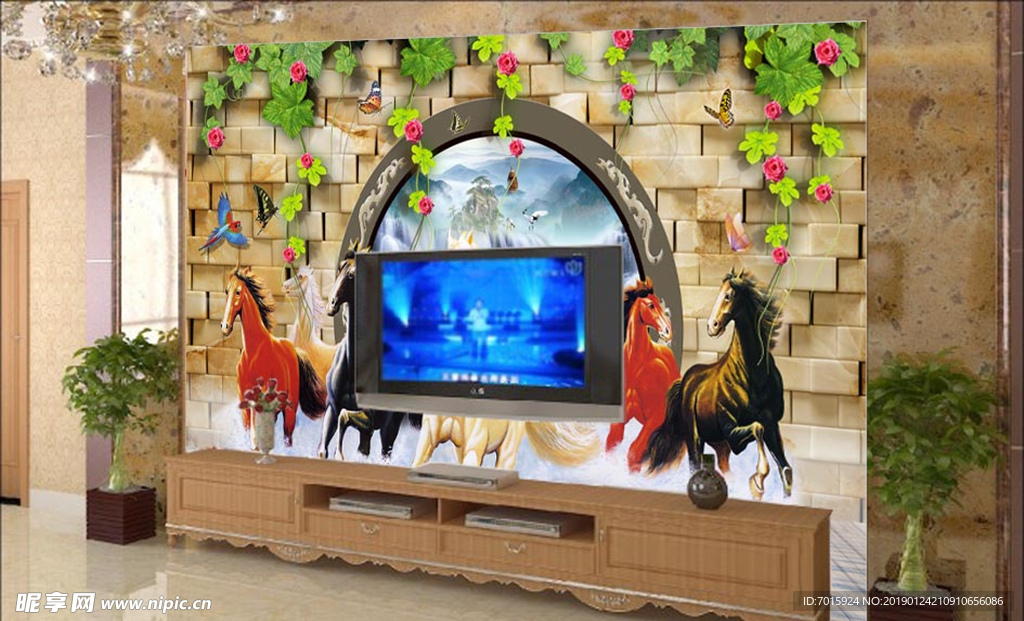 电视背景装饰画