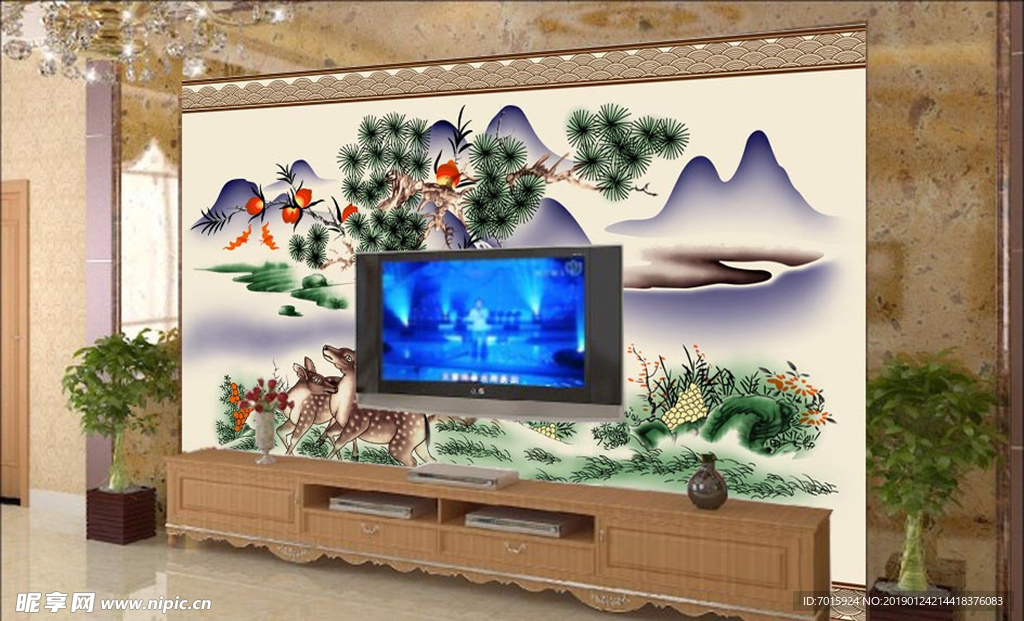 意境背景墙 3D背景墙