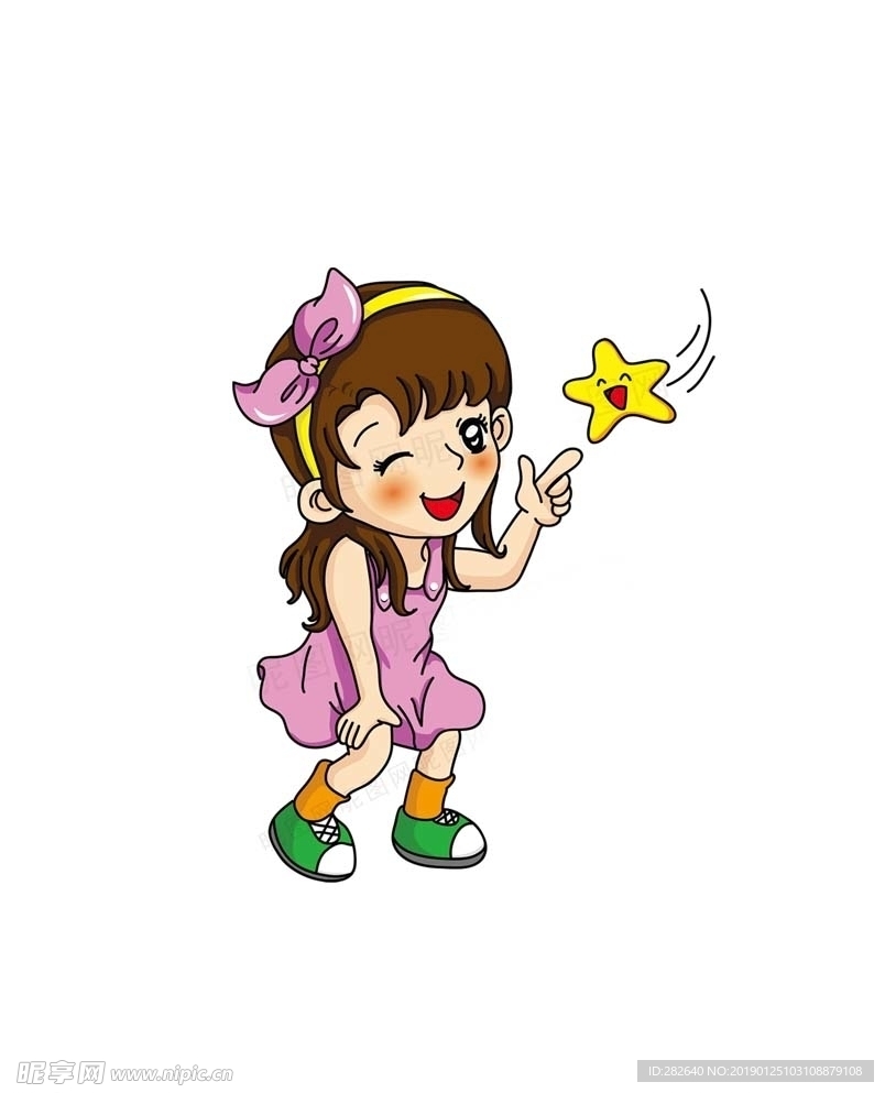 原创卡通人物 可爱女孩