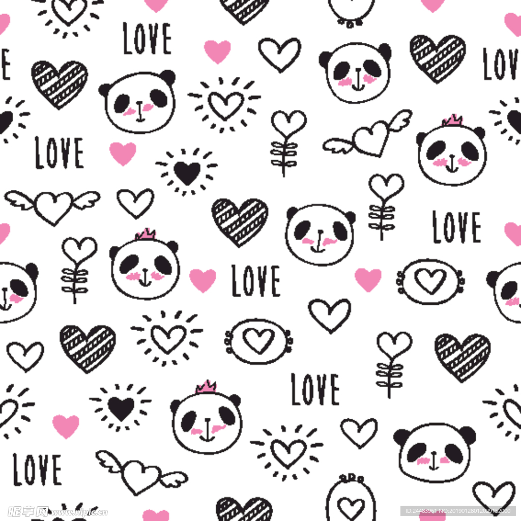 爱心熊头背景