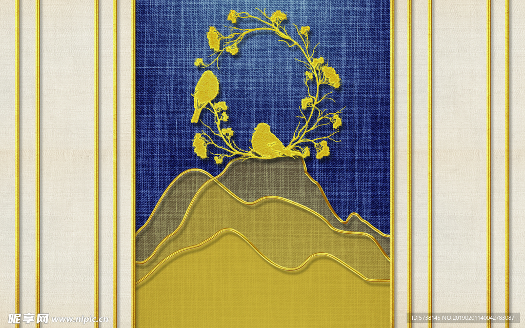 布纹中式玄关屏风电视背景墙底纹