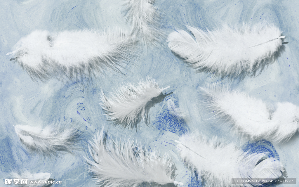 北欧羽毛玄关屏风电视背景墙底纹