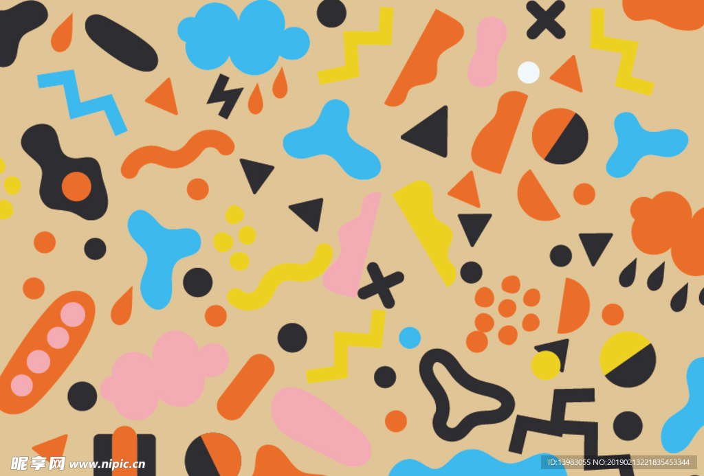 彩色装饰抽象图案