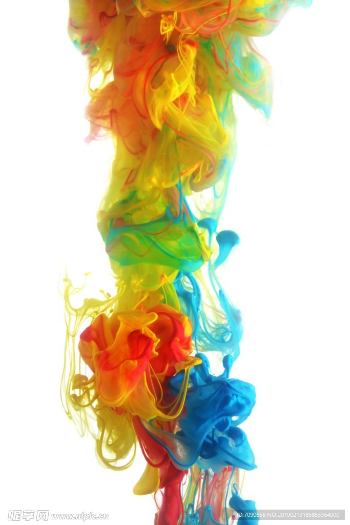 彩色水墨烟雾渐变背景