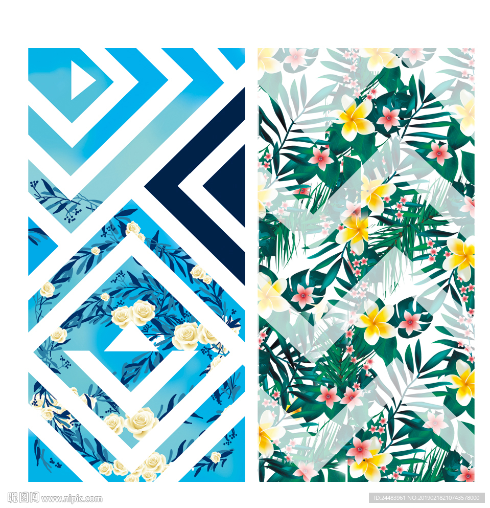 几何图形碎花背景