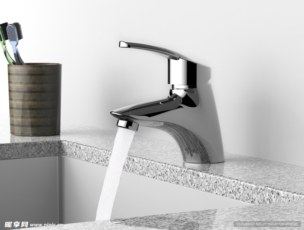 面盆单孔龙头场景图