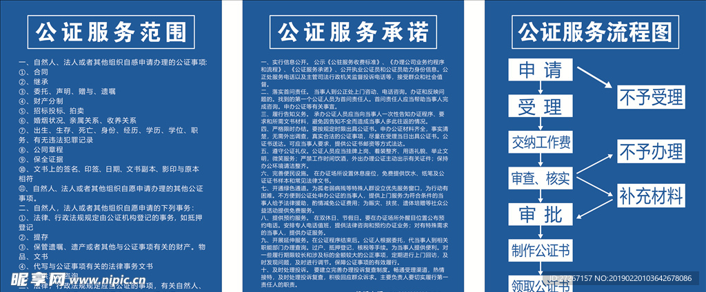 公证服务范围 服务承诺