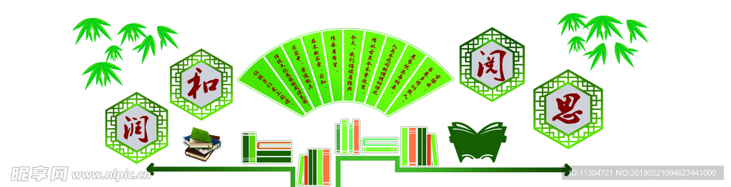 校园阅读文化墙
