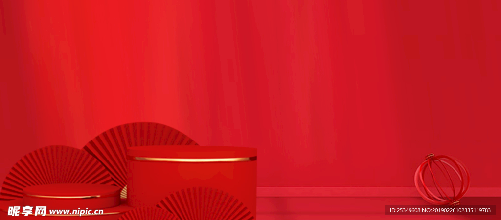 红色背景板