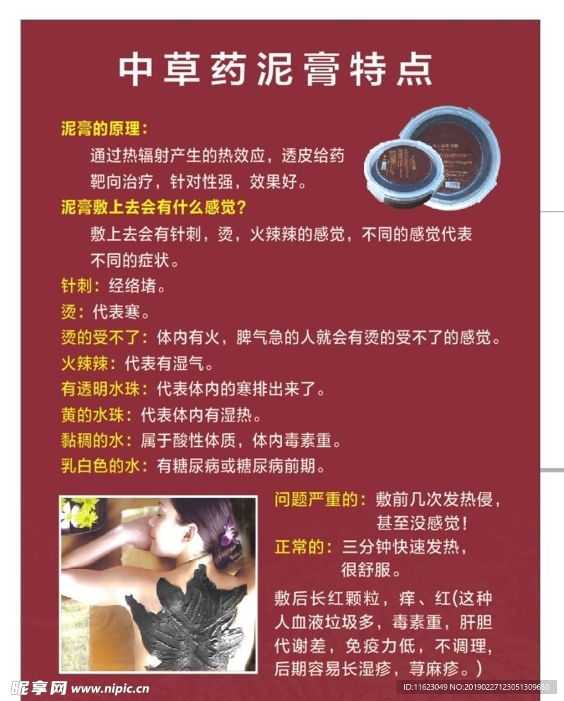 中药泥膏  泥膜海报