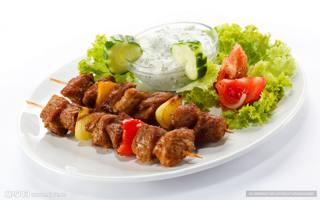 美味的烤串图片