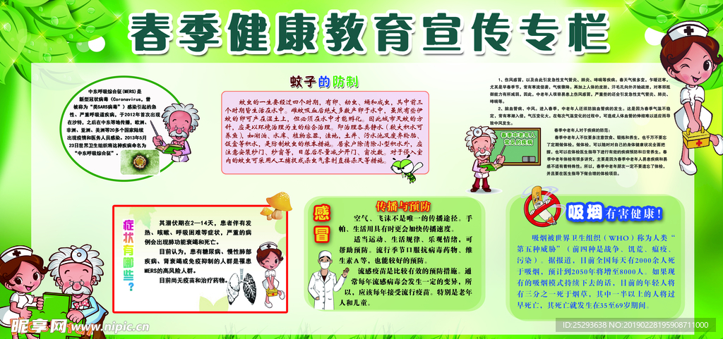 春季健康宣传栏