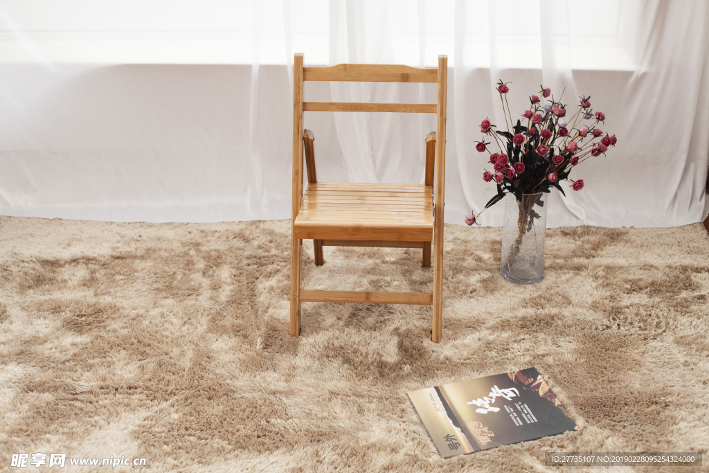 竹制品 单人椅子  产品拍摄