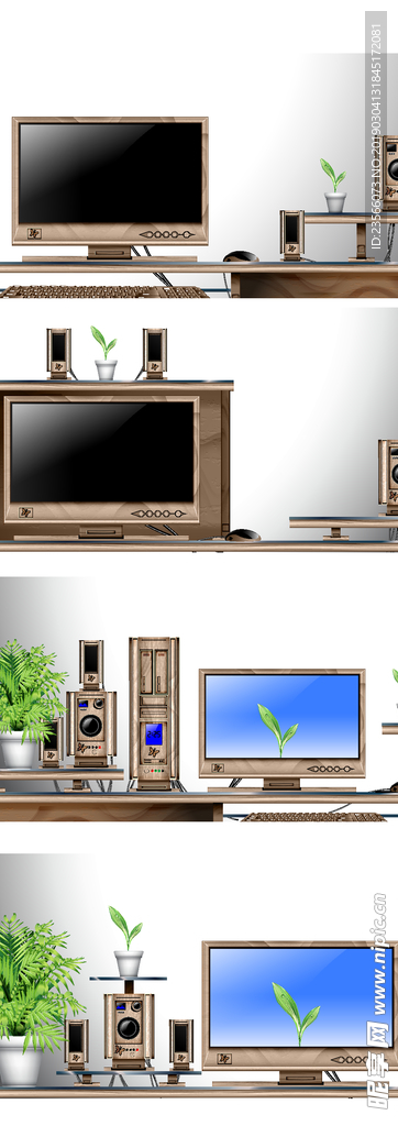 现代电子商务网络图标插画设计