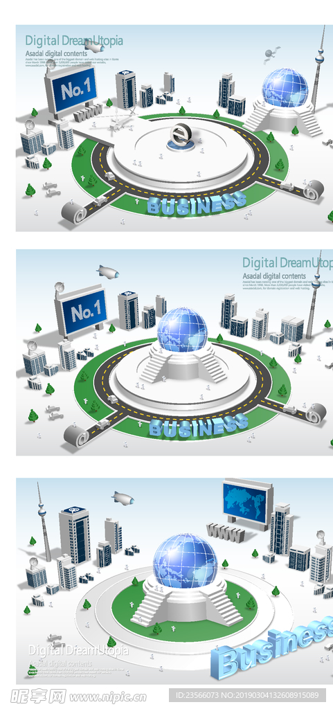 现代电子商务网络图标插画设计