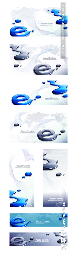 现代电子商务网络图标插画设计