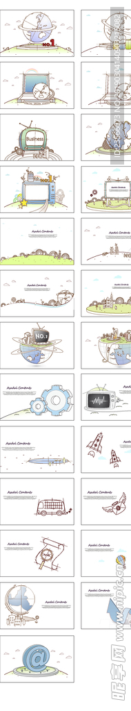 现代电子商务网络图标插画设计
