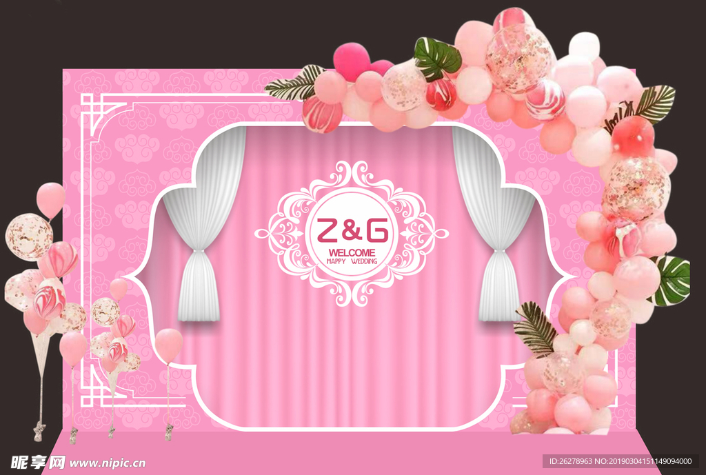 粉色气球婚礼
