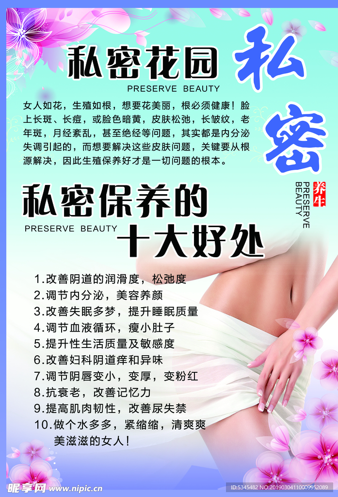 私密护理海报