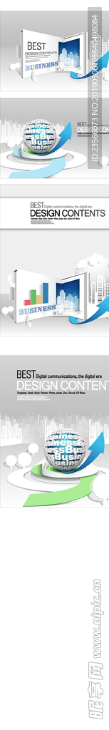 现代电子商务网络图标插画设计