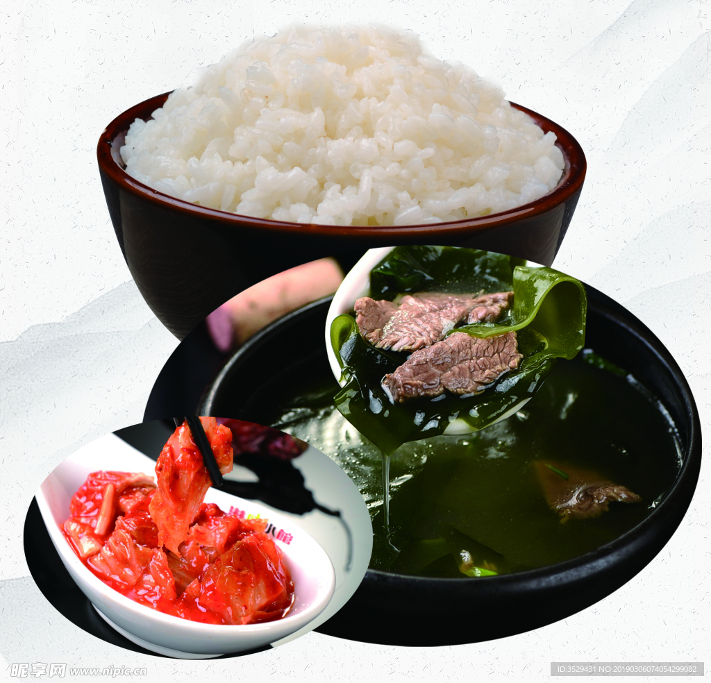 海带汤米饭套餐