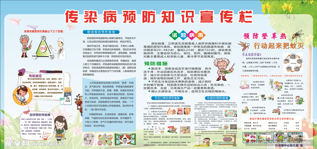 传染病 宣传栏 展板 学校