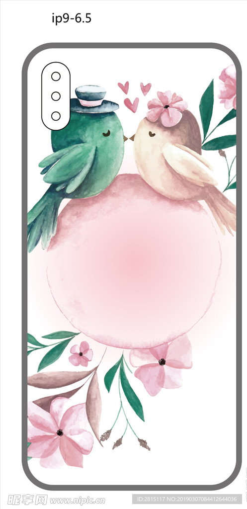 创意手机壳 水彩花纹 彩绘图案