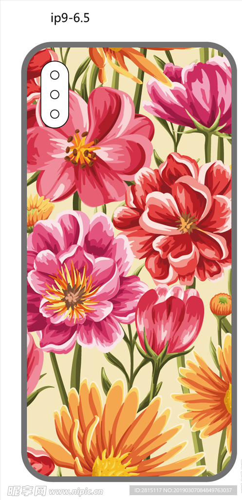 创意手机壳 水彩花纹 彩绘图案