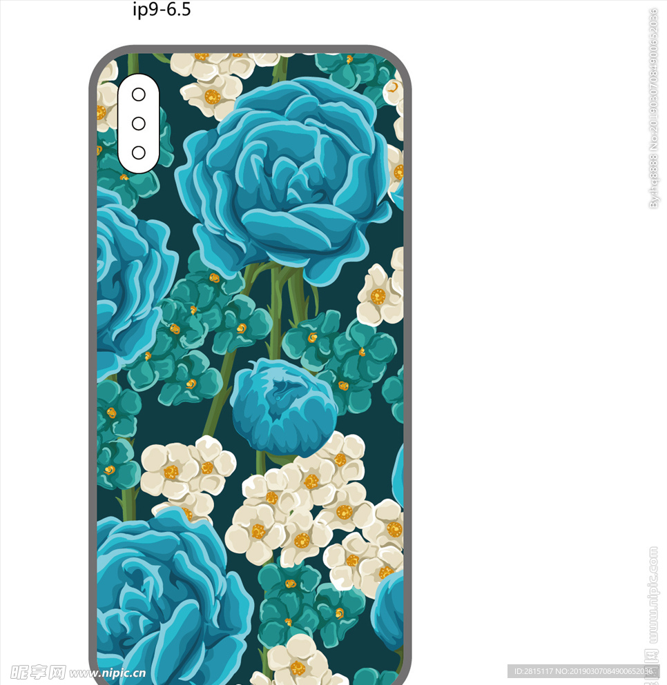 创意手机壳 水彩花纹 彩绘图案