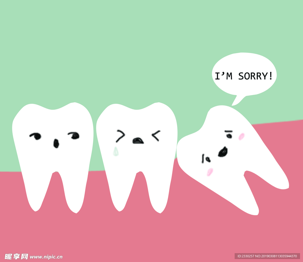 牙齿松动 分层图