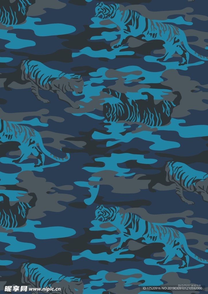 老虎迷彩图案
