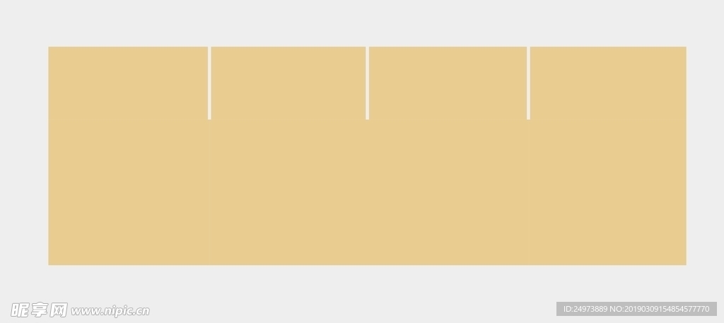 空白纸箱平面展开图