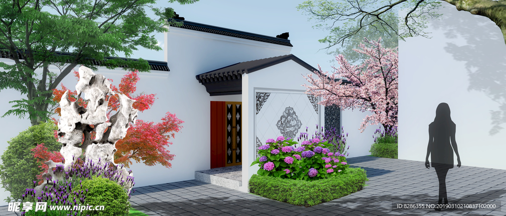 景观效果图 psd素材