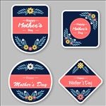 花卉母亲节标签矢量素材