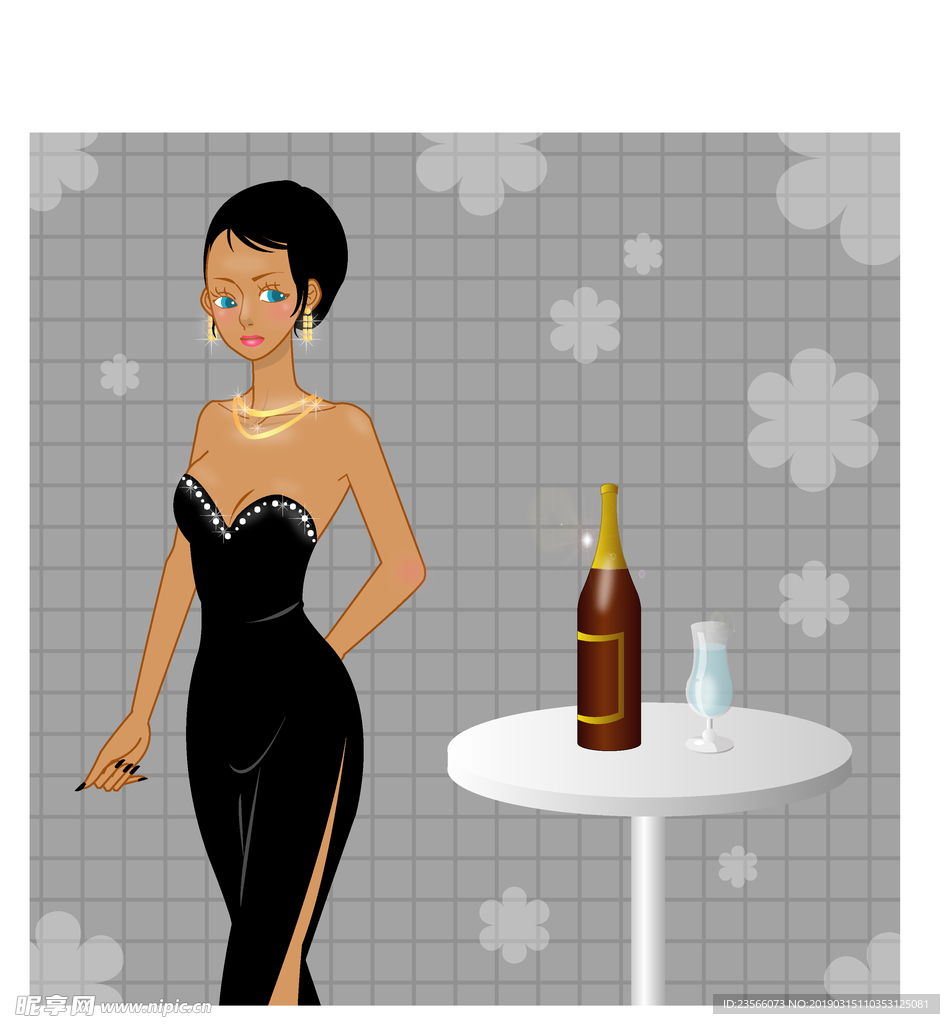 创意夏日人物女孩活力插画