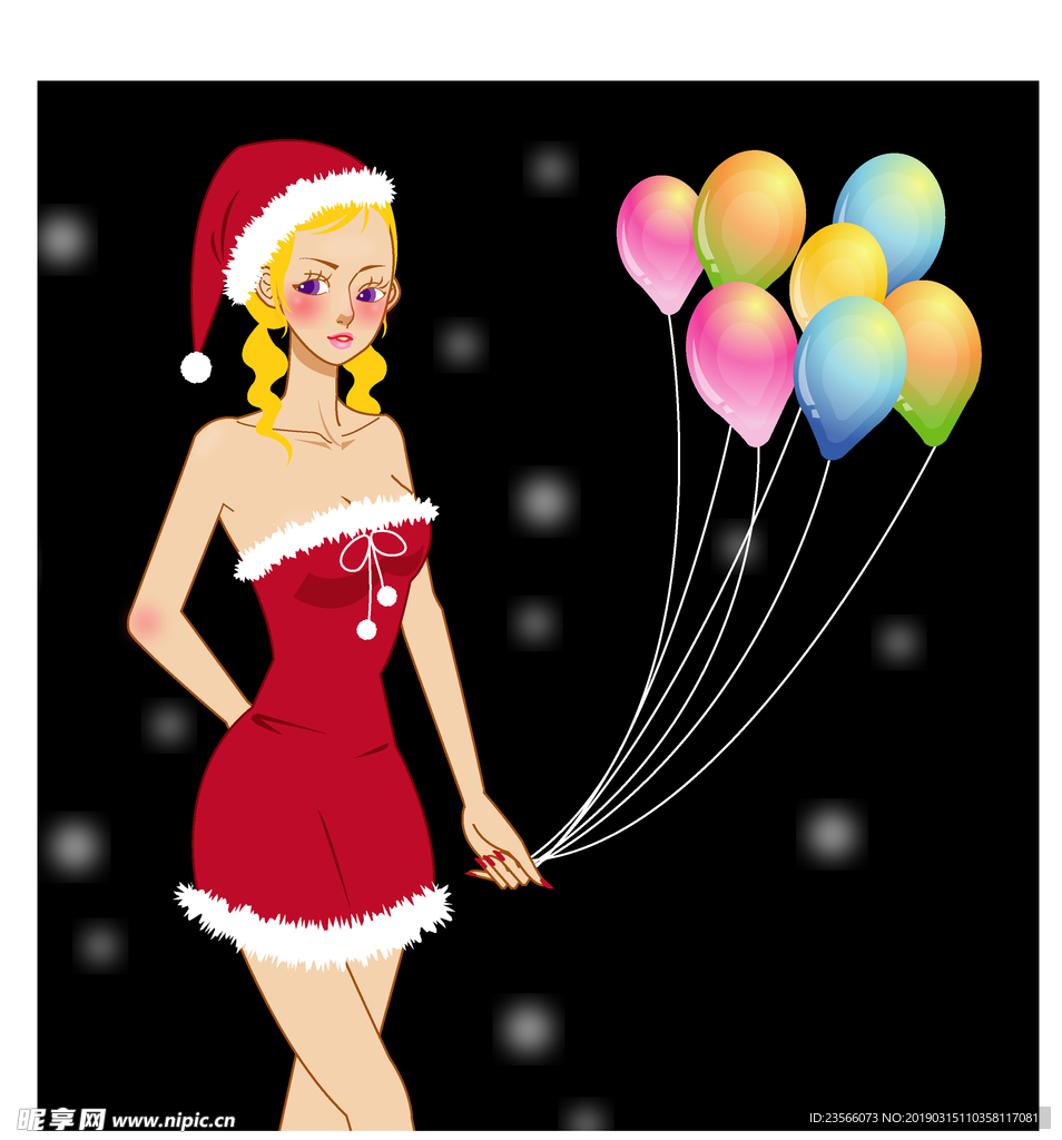 创意夏日人物女孩活力插画