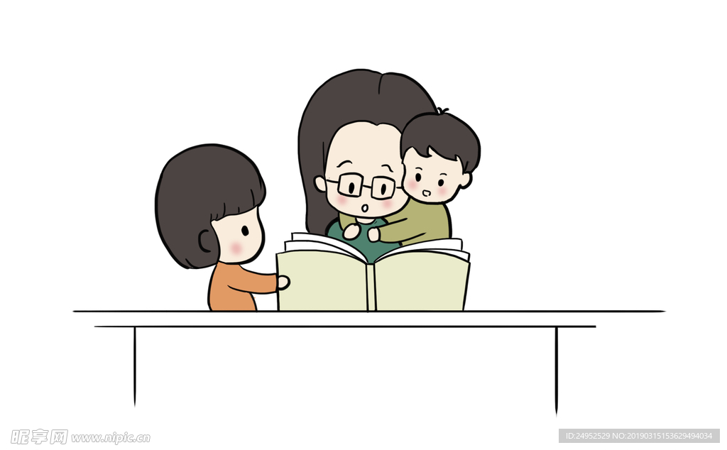 亲子阅读手绘动漫