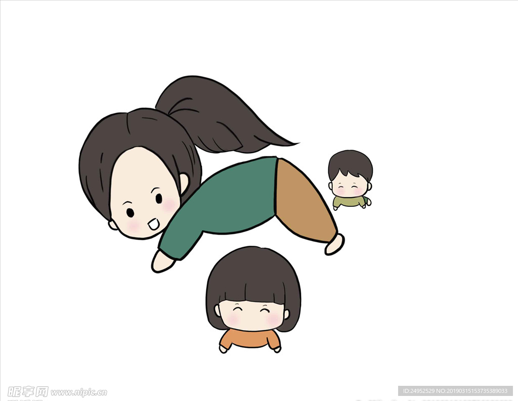 亲子瑜咖卡通手绘