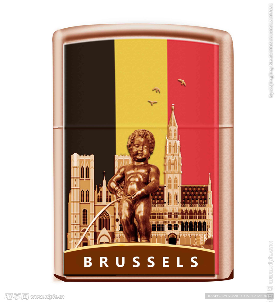 金色打火机效果图