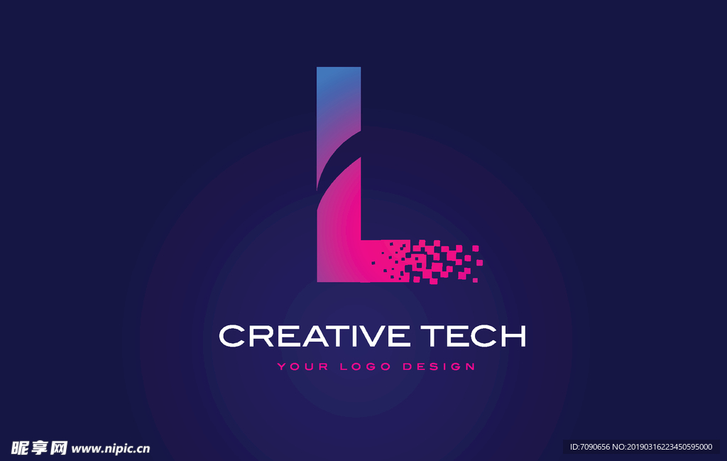 科技感英文LOGO字母L