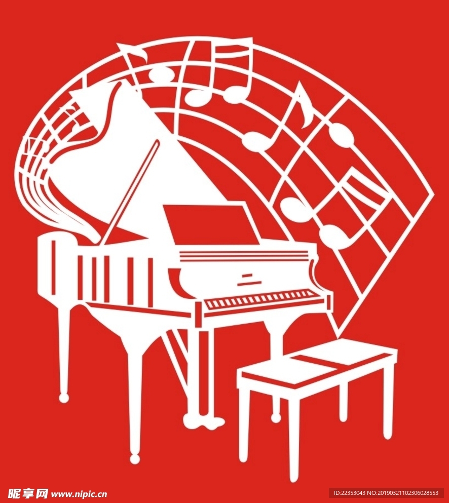 钢琴矢量图
