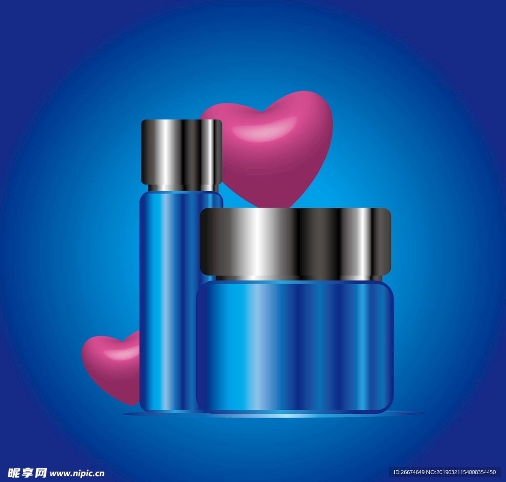 矢量化妆品瓶子