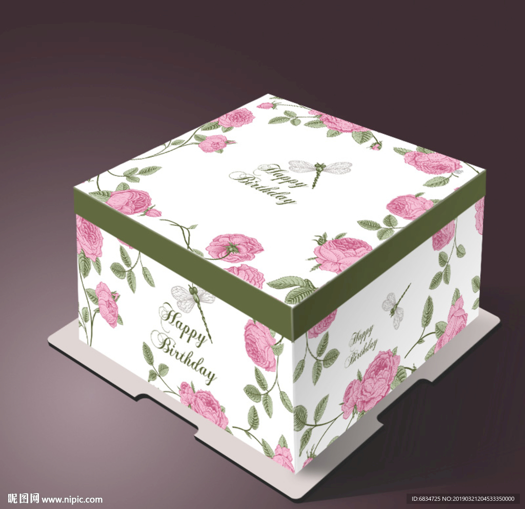 蛋糕包装天地盖