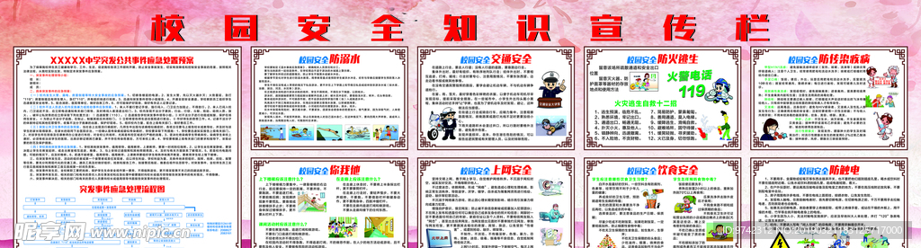 校园安全知识宣传栏