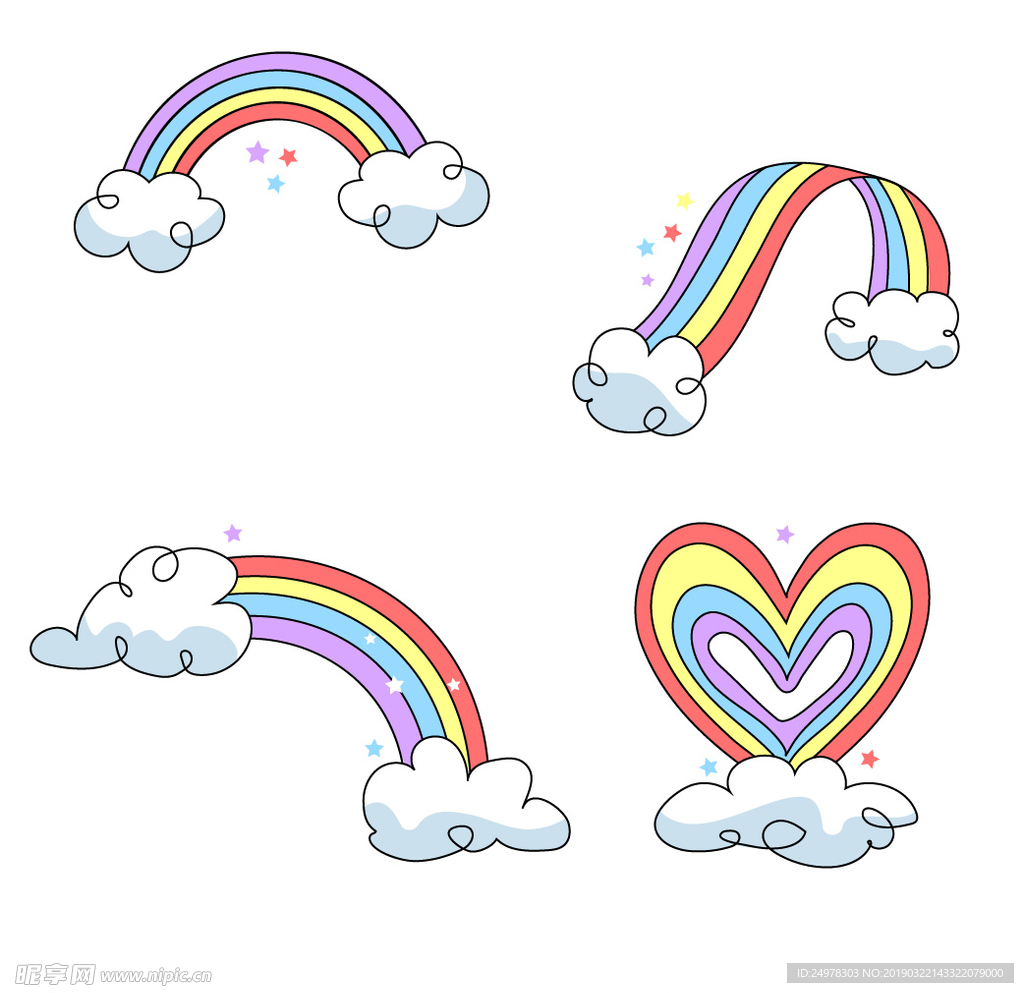 卡通彩虹