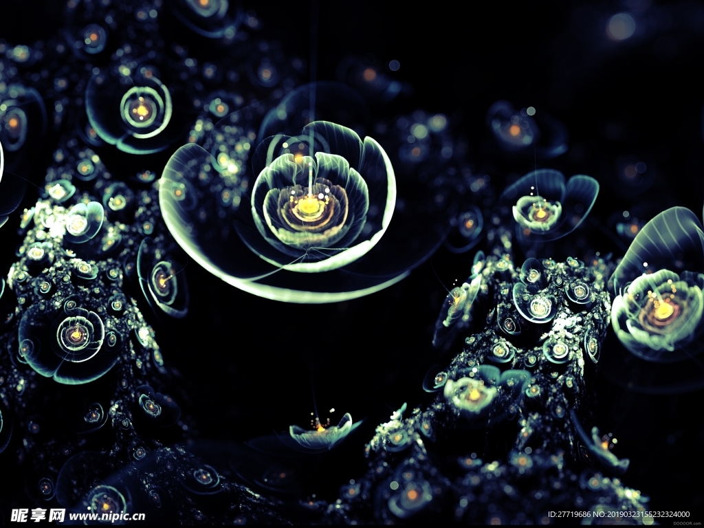 高清唯美梦幻花背景