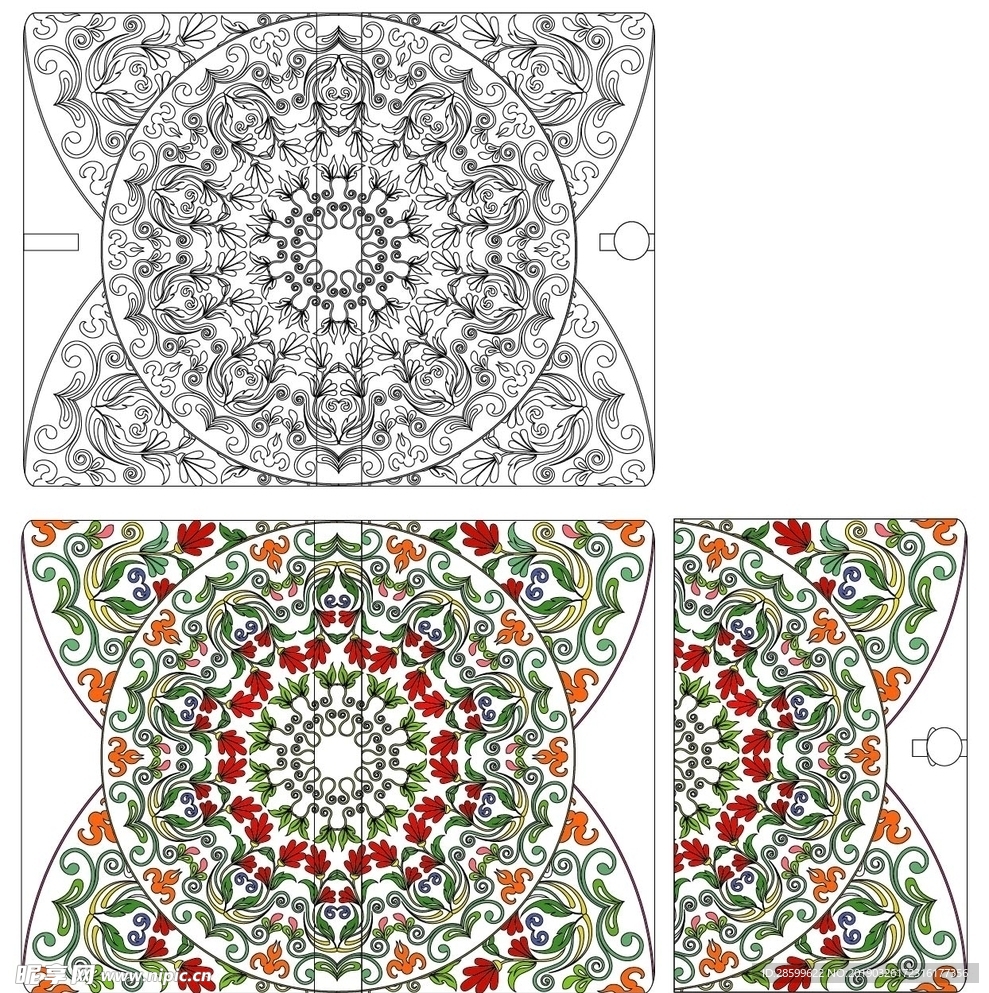 花边底纹背景矢量图笔记本设计