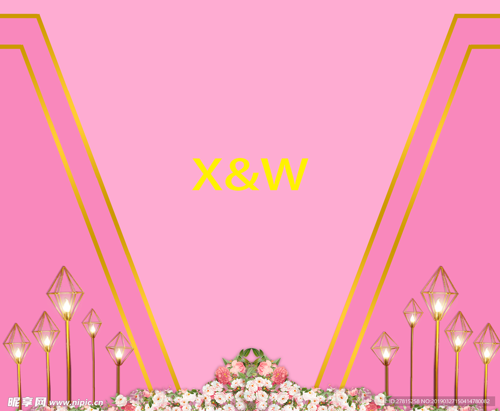 粉色婚礼 大屏定格