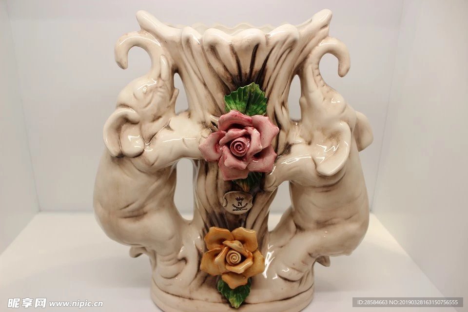 家居摆件大象花瓶